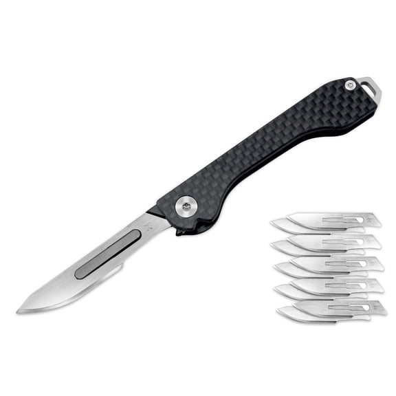 outROAR Gear Carbon Fiber Knife - Folding Scalpel EDC Pocket Utility Knife