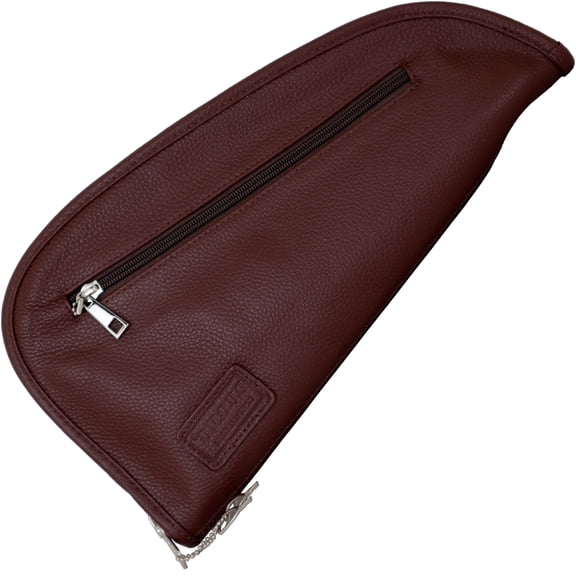 outROAR Gear Pistol Soft Case Leather Gun Rug Handgun Storage for Hunting Shooting Range Sports, Large, Brown