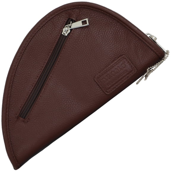 outROAR Gear Pistol Soft Case Leather Gun Rug Handgun Storage for Hunting Shooting Range Sports, Small, Brown