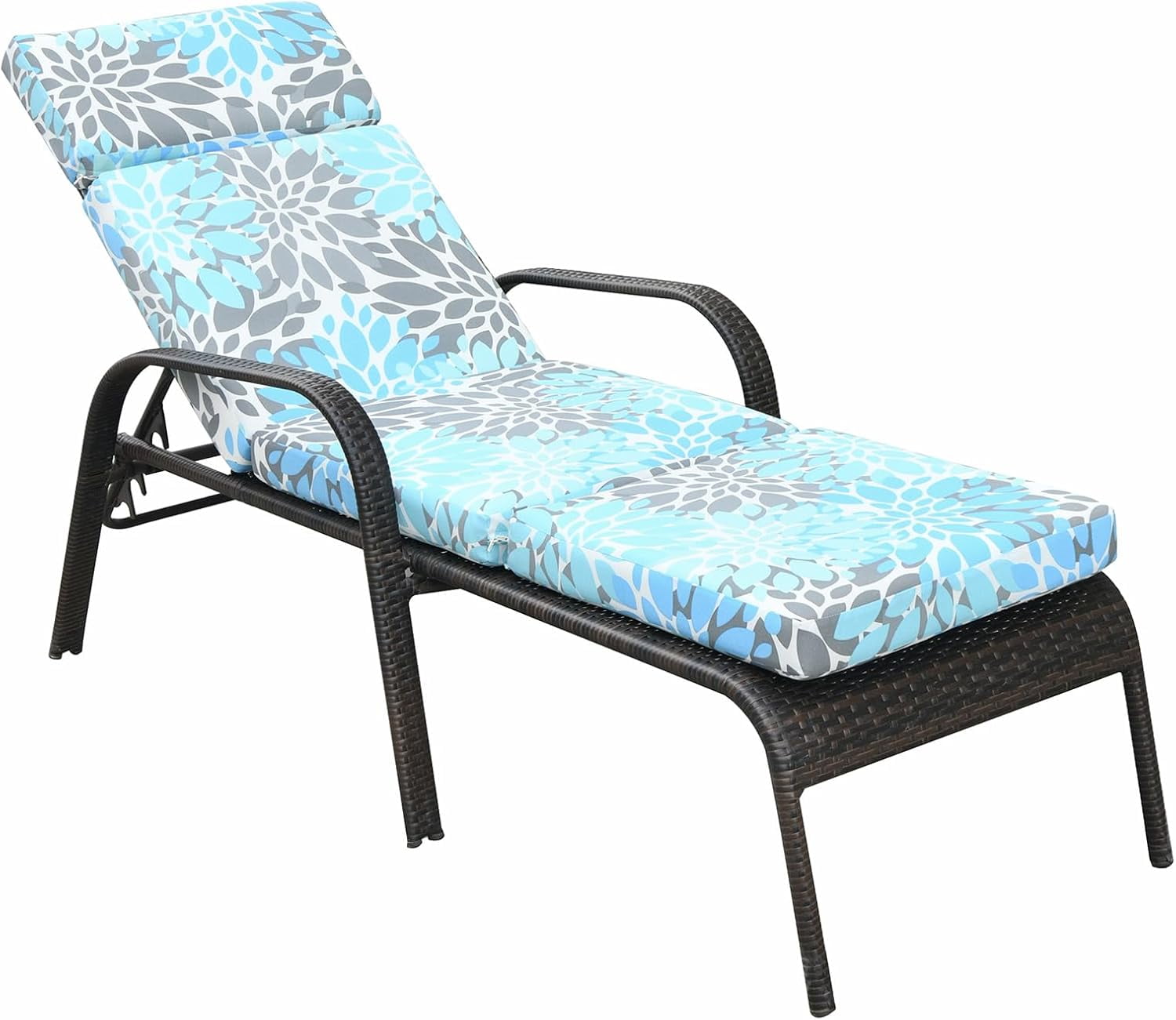 **outdoor chaise lounge cushion 73 inch, tri-folding patio chaise ...