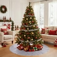 thumbnail image 1 of outdoor christmas decorations 21x21 IN Sequins Christmas Tree Skirt Round Merry Xmas Decor Rugs For Living Room Bedroom Non Slide Floor Carpet Runner Mats Christmas Tree Skirt Mat Sparkling, 1 of 7