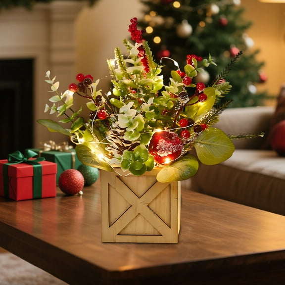 outdoor christmas tree Mini Christmas Tree Home Decorative Ornaments Desktop Counter Activity Creatives Display Wooden Squares Boxs indoor christmas decorations