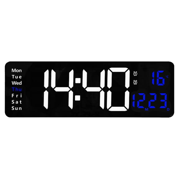 outdoor clocks waterproof patio decor digital alarm clocks for bedrooms Large LED Digital Wall Clock Temperature Date Day Display USB Remote Control