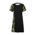 thumbnail image 1 of outfmvch black dresses for women fashion short sleeve camouflage o-neck knee lengtht dress womens dresses fall dresses, 1 of 9