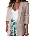 thumbnail image 1 of outfmvch blazer jackets for women classic blazer jackets business casual boyfriend plus size lightweight work blazer jacket womens tops khaki, 1 of 5