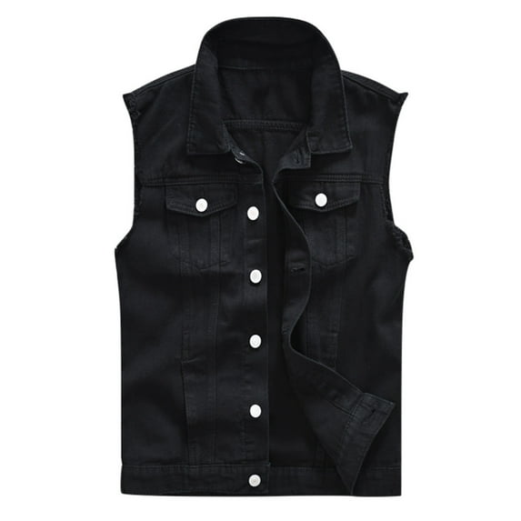 outfmvch hoodies for men new fashion denim vest casual cowboy jacket in shoulder womens tops tank top for men black