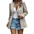 thumbnail image 1 of outfmvch jackets for women coat casual open front blazer stand collar solid trench business work office jacket outwear womens sweaters womens long sleeve tops, 1 of 4