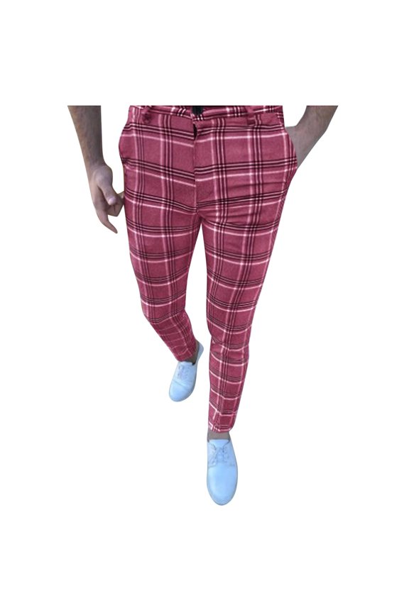 men's pants ed mid waist fit stretch dress pencil long pants for men cargo pants