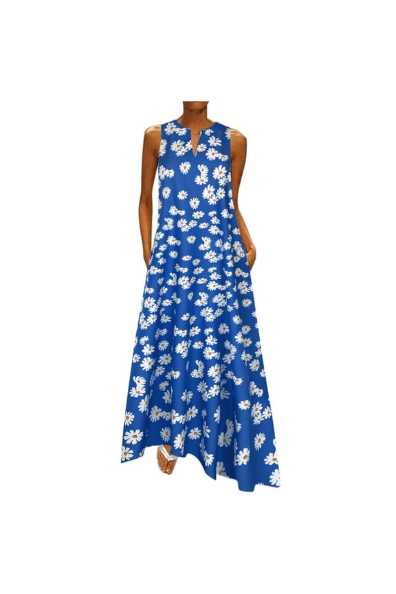 plus size dress for women plus size print daily casual sleeveless vintage bohemian v neck maxi dress womens dresses fall dresses