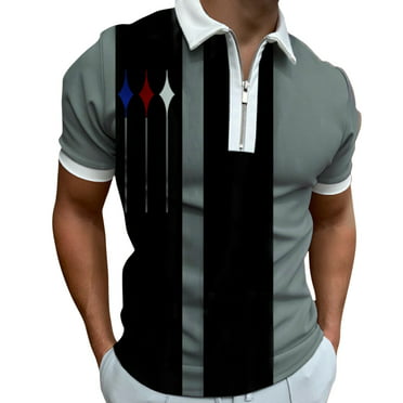 CAMERIARIO Men's Polo Shirt, Short Sleeve Shirt, Solid Color, Casual ...