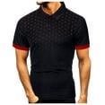 thumbnail image 1 of outfmvch t shirts for men fashion personality casual slim short sleeve dot print t shirt womens tops black, 1 of 5