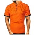 thumbnail image 1 of outfmvch t shirts for men fashion personality casual slim short sleeve dot print t shirt womens tops yellow, 1 of 5