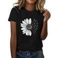 thumbnail image 1 of Outfmvch t shirts for women Summer T Shirt Plus Size Loose Girl Short Sleeve Graphic Casual Tees womens tops Black 6XL, 1 of 8