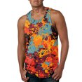 thumbnail image 1 of outfmvch tank top for men casual spring summer sleeveless printed tee shirt tank womens tops orange, 1 of 5