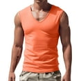 thumbnail image 1 of outfmvch tank top for men spring summer casual sleeveless tank tee shirt womens tops orange, 1 of 5
