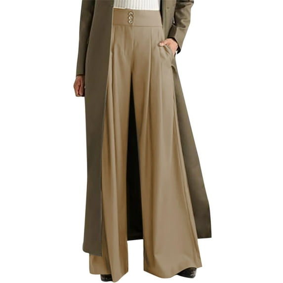 outfmvch women's pants high waist wide leg pleated pockets pants for women cargo pants