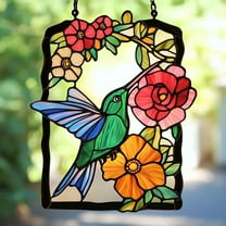 Sun Catchers Indoor Window Hummingbird Acrylic Suncatcher Window Hanging Decoration Sun Catcher Decor for Living Room Bedroom Summer Home Balcony Ornaments Decoration (B)