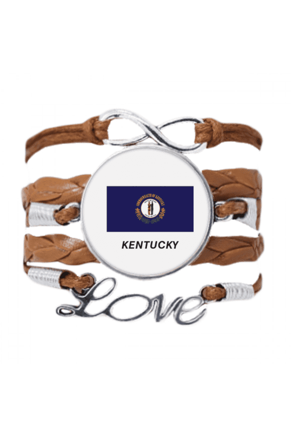 outline flag state kentucky bracelet chain ornament wristband