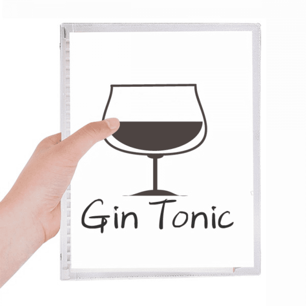 outline of gin tonic notebook loose diary refillable journal statiry