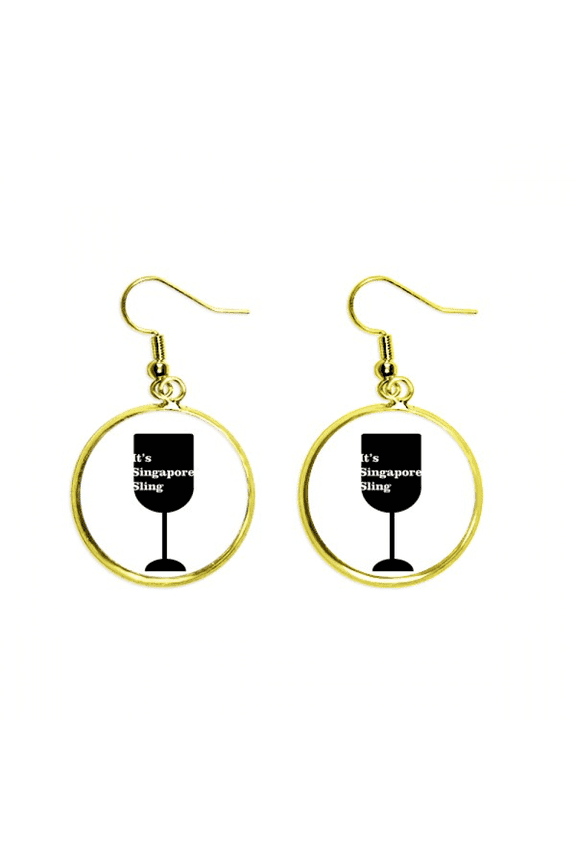 outline of singapore sling earring dangle en drop earring jewelry woman