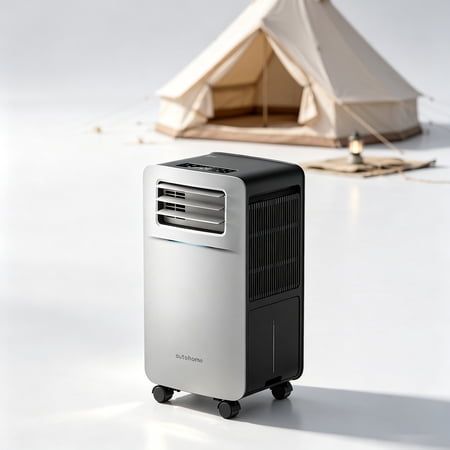 outohome 5200 BTU Portable Air Conditioner Dehumidifier with 24H Timer, UL Listed,400W Small AC Unit for Office, Tent, Room up to 200 sq ft