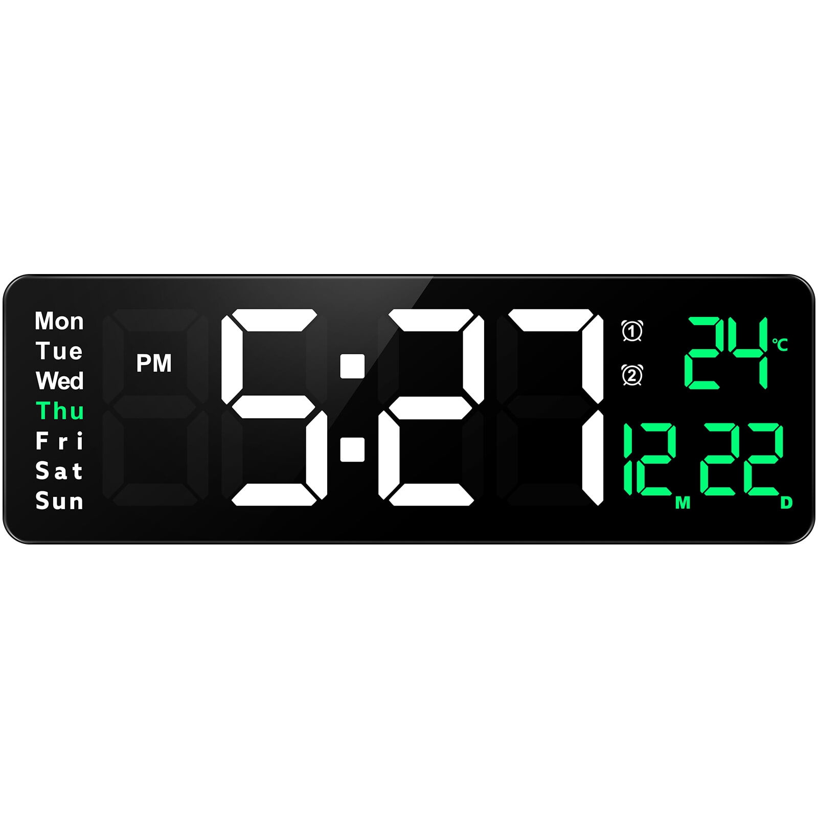 outside Clocks for Patios Digital Wall Bedroom with Date Outdoor 3d