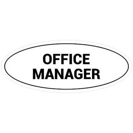 oval office manager sign (white) - small
