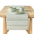 thumbnail image 1 of over&back 18x90 Reversible Striped Table Runner - UVA/UVB-Proof Table Runners - Waterproof Indoor and Outdoor Kitchen and Home Decor - Green, 1 of 9