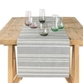 thumbnail image 1 of over&back 18x90 Reversible Striped Table Runner - UVA/UVB-Proof Table Runners - Waterproof Indoor and Outdoor Kitchen and Home Decor - Grey, 1 of 10