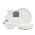 thumbnail image 1 of over&back Coupe Dinnerware Set - Stoneware Dishes - Comes with 4 Dinner Plates, 4 Salad Plates, 4 Cereal Bowls, and 4 Dinner Bowls - 16-Piece All-Occasion Place Settings - Semi-Matte White, 1 of 7