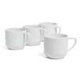 thumbnail image 1 of over&back Coupe Porcelain Coffee Mugs - 4-Piece Mug Set - Enjoy the Perfect Cup of Coffee, Tea, Latte, and More - Glossy White - 14 Oz, 1 of 7