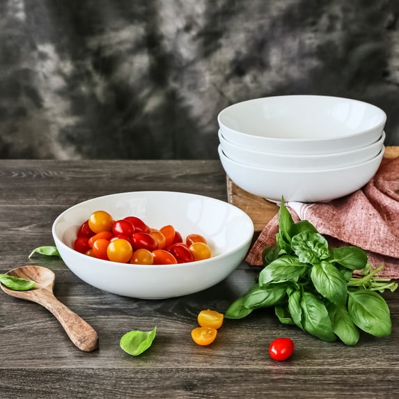 Better Homes & Gardens Set of 4 Low Bowls, Porcelain
