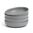 thumbnail image 1 of over&back Rim Dinner Bowl Set - Stoneware Dishes - Comes with 4 Dinner Bowls - For Pasta, Salads, and More - Easy-to-Stack All-Occasion Place Settings - 8.1" x 8.1" x 1.8" -32oz - Semi-Matte Charcoal, 1 of 6