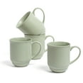thumbnail image 1 of over&back Rim Stoneware Coffee Mugs - 4-Piece Mug Set - Enjoy the Perfect Cup of Coffee, Tea, Latte, and More - Semi-Matte Sage - 16oz, 1 of 10