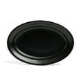 thumbnail image 1 of over&back Rim Stoneware Serving Platter - Elegant 1-Piece Oval Serving Platter to Complete Your Kitchen Set - 16" L x 10.8" W Semi-Matte Black, 1 of 7