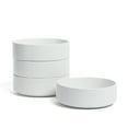 thumbnail image 1 of over&back Stackable Cereal Bowl Set - Stoneware Dishes - Comes with 4 Cereal Bowls - Easy-to-Stack Breakfast Place Settings - 6.2" x 6.2" x 2.2" - 25oz - Semi-Matte White, 1 of 10