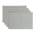 thumbnail image 1 of over&back Set of 4 Woven Chambray Placemats - Colorful Dining Table Mat - 100% Cotton - Machine Washable - Kitchen and Home Decor - Grey - 14" L X 20" W, 1 of 8
