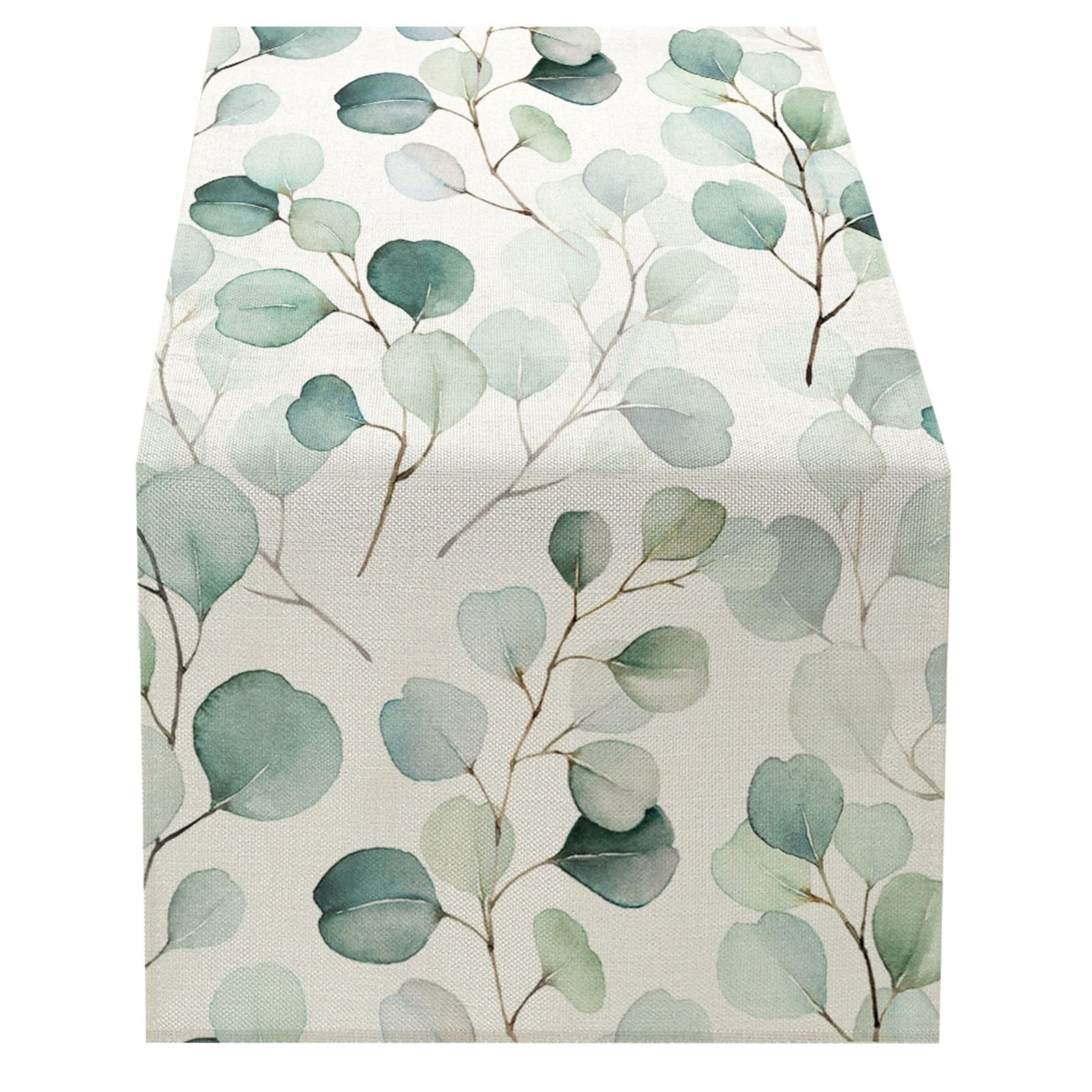 over the table rod stand Decorative Table Banner Summer Leaves Print ...