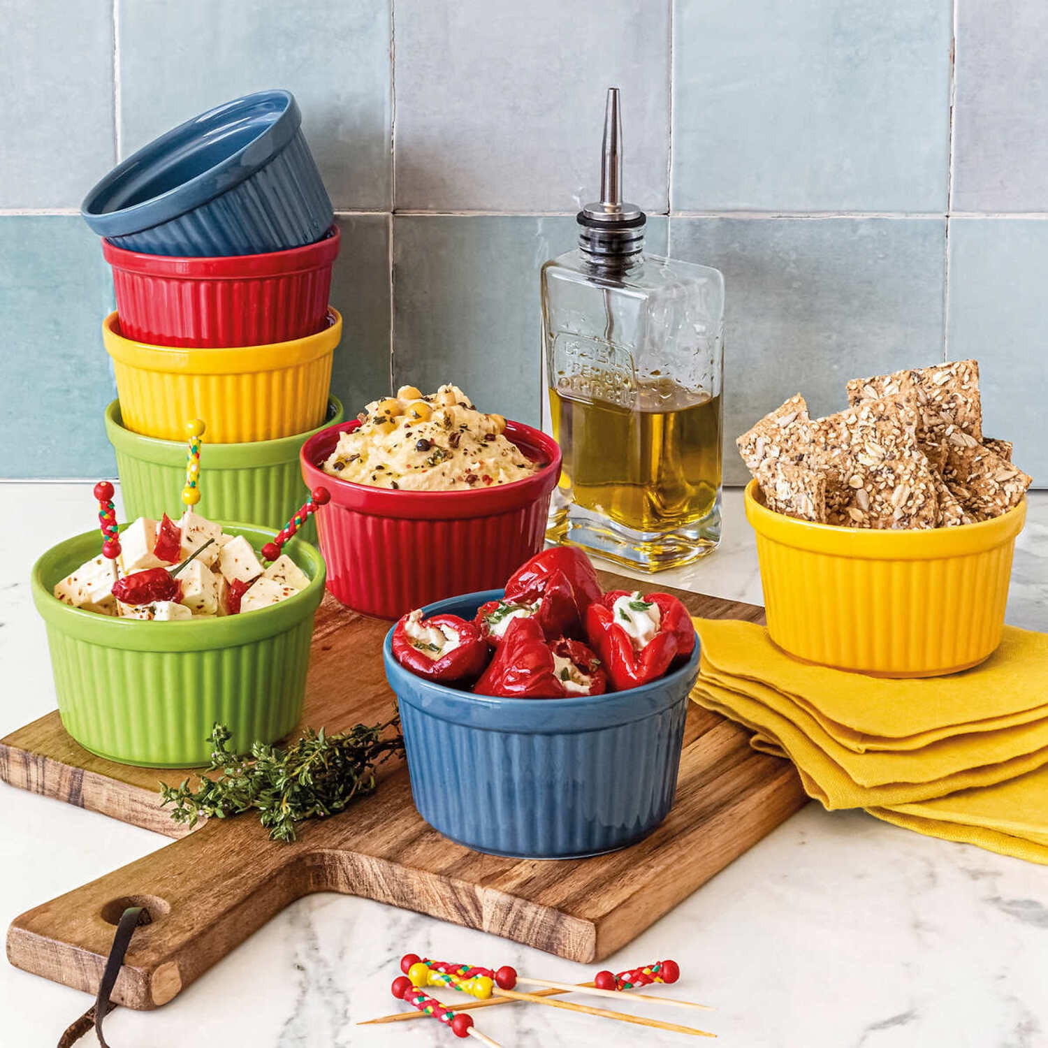 Overandback 8-piece Ramekin Set, Microwave Oven-Safe, Baking - Main Image