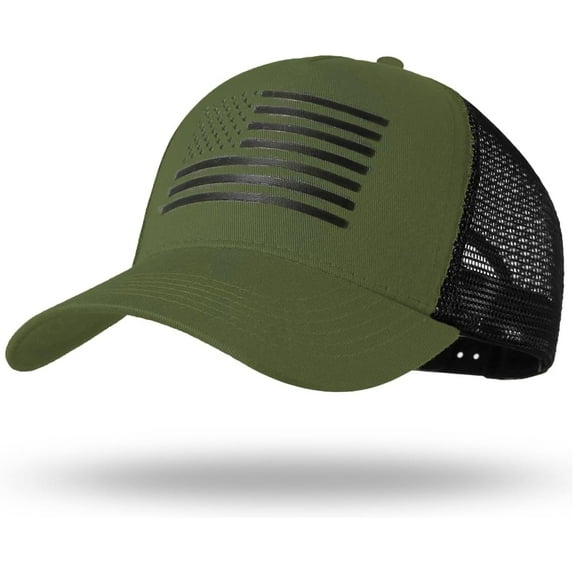 oversize xxl american flag trucker hat - adjustable 23"-25.5" baseball cap - 3d embossed logo mesh snapback hat