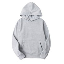 oversized sweatshirt for women Fleece Long Sleeve Baggy Hoodies With pockets Basic Pullover Comfy Fall Outfits Streetwear Gray M
