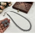 thumbnail image 1 of oxidized long necklace with matching earrings for women, 1 of 1