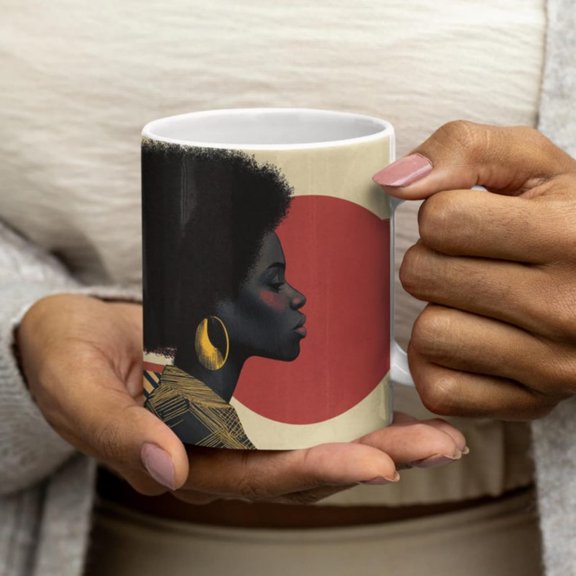 oz Ceramic Mug, S re Mug, geometric pes, pattern mug, , afro mug, magic, , afro art, afentric dr.