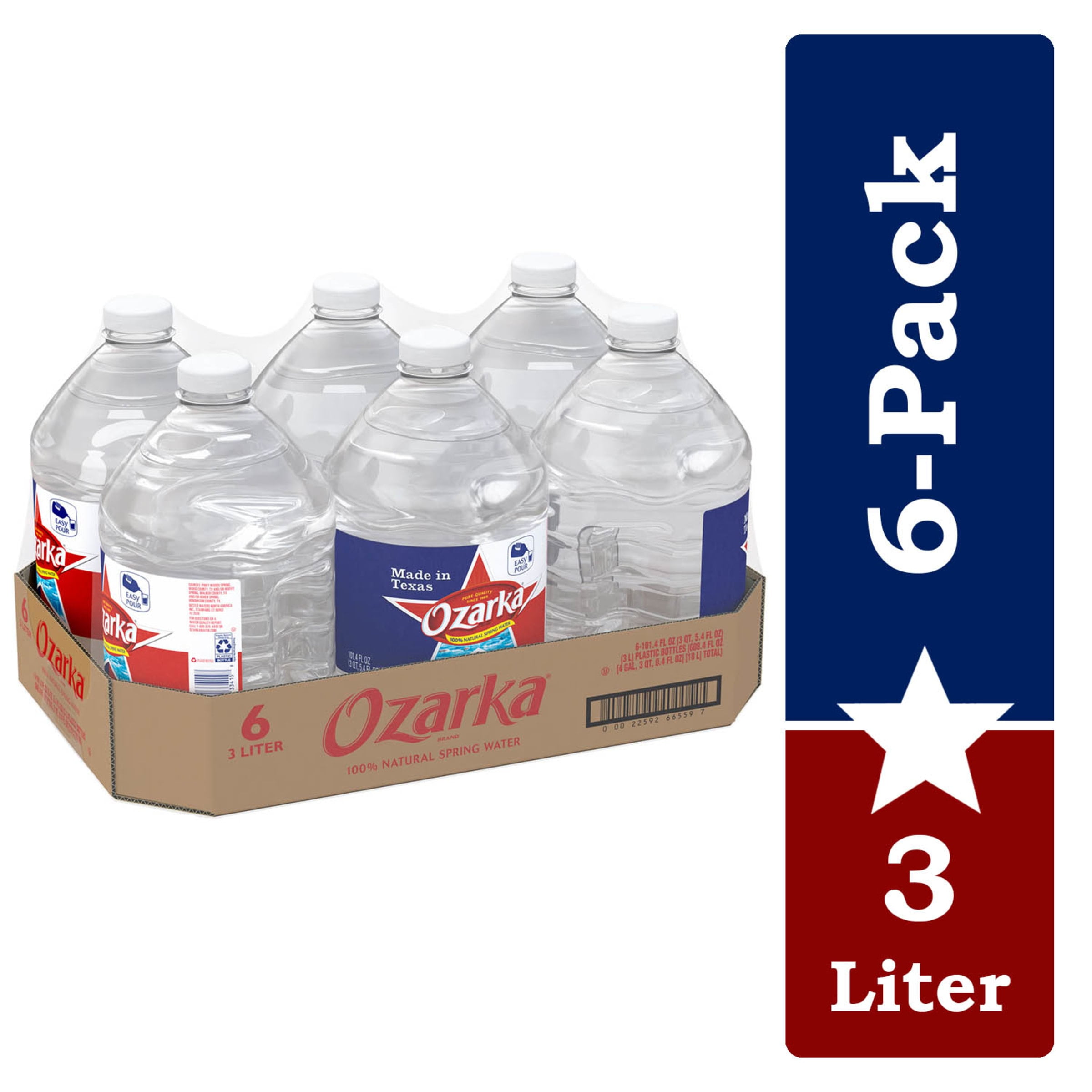 ozARKA Brand 100 Natural Spring Water, 101.4ounce Plastic Jugs (Pack
