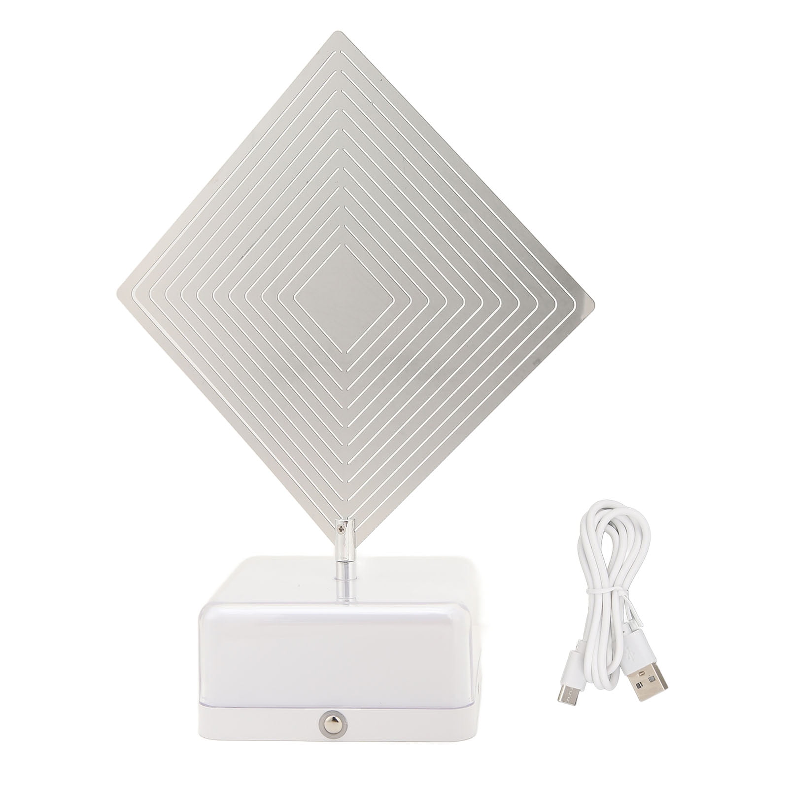 3D Night Light, USB Type C Christmas Desk Lamp RGB Touch Remote Control