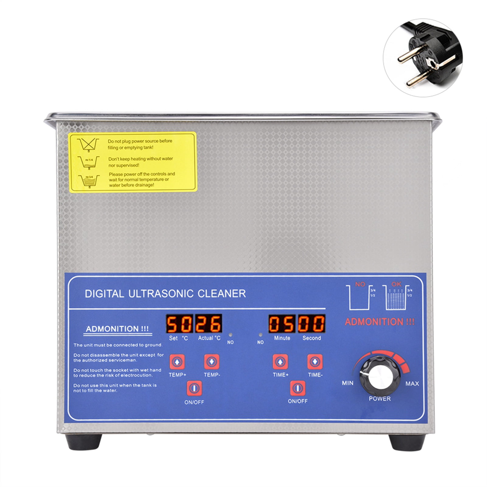 40KHz Laboratory Cleaning Supplies 3L Digital Cleaner Industrial Power