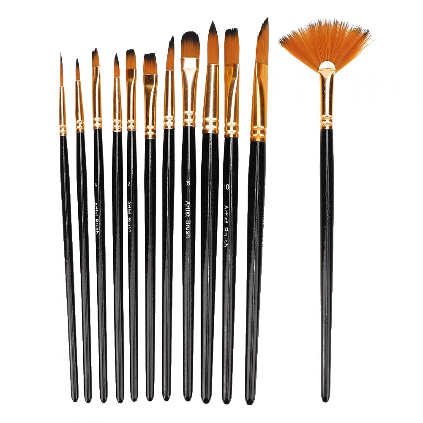 Black Drawing Brush Set, Drawing Brush, For Painter Student
