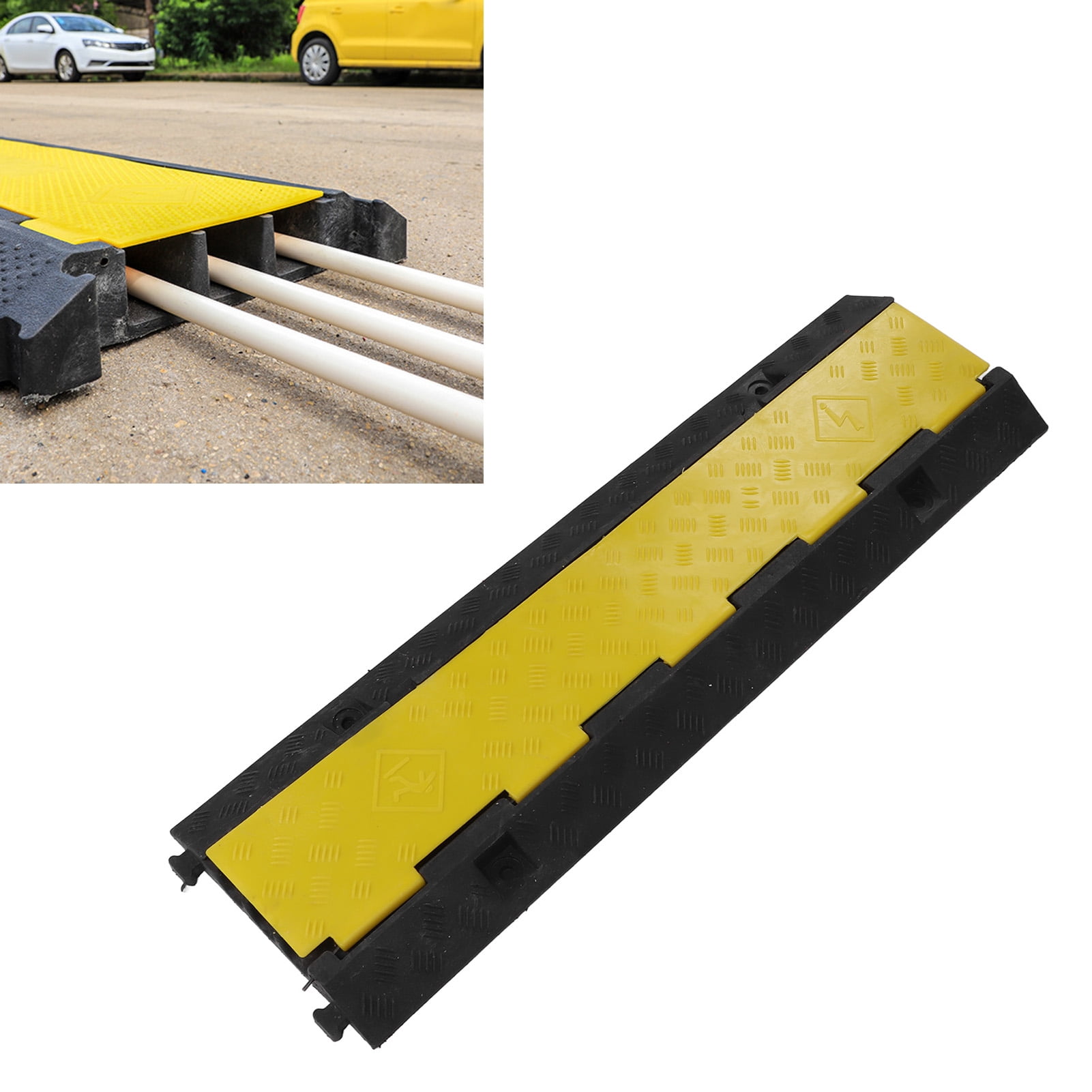 Cable Protector Ramp, Flip Top Driveway Cord Cover 1m Strong Pressure