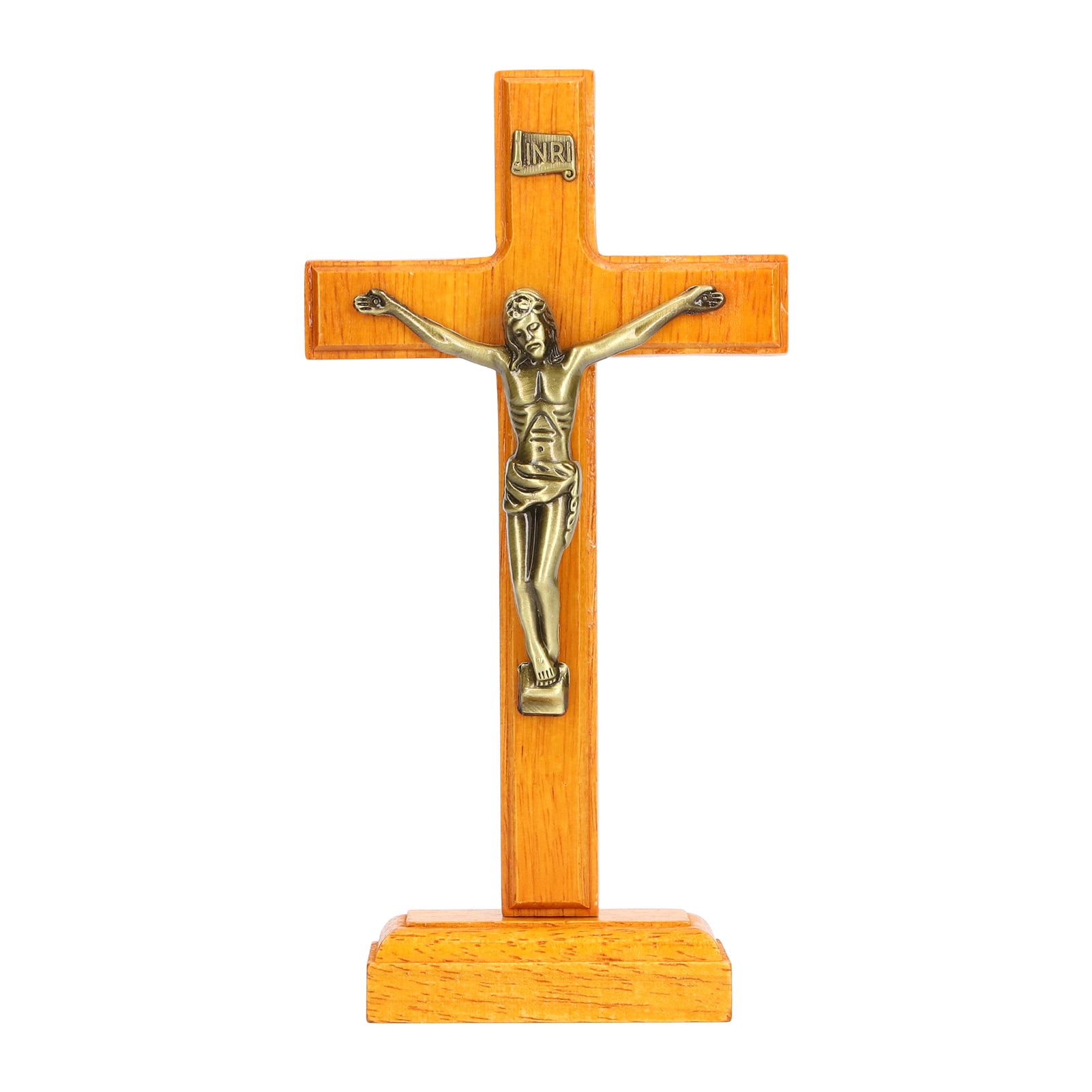 Crucifix, Religious Prayer Wooden Catholic Crucifix Easy To Install