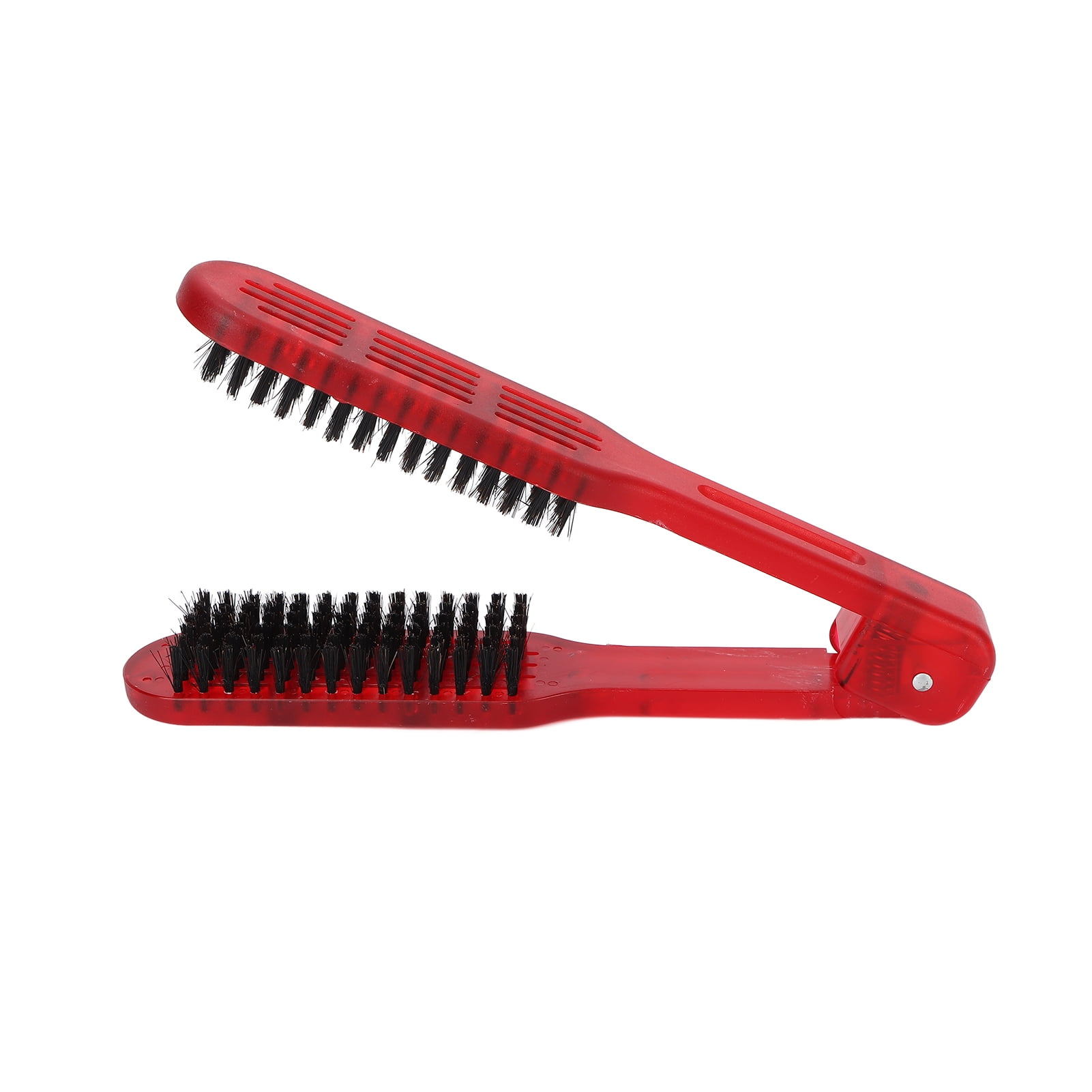 Double Sided Brush Clamp, Red Breathable Clamp Hair Brush High